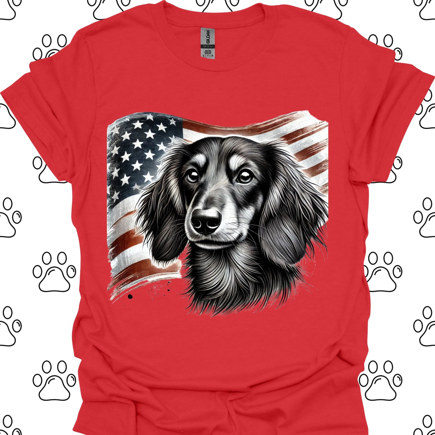 Dachshund American Flag T-Shirt