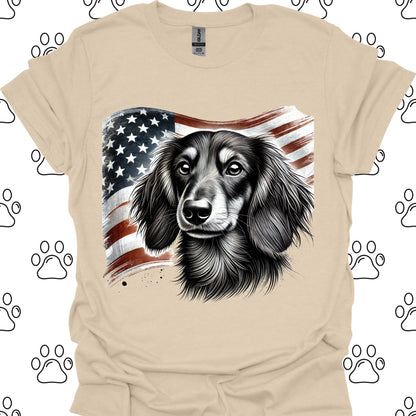 Dachshund American Flag T-Shirt