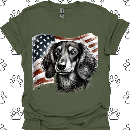 Dachshund American Flag T-Shirt