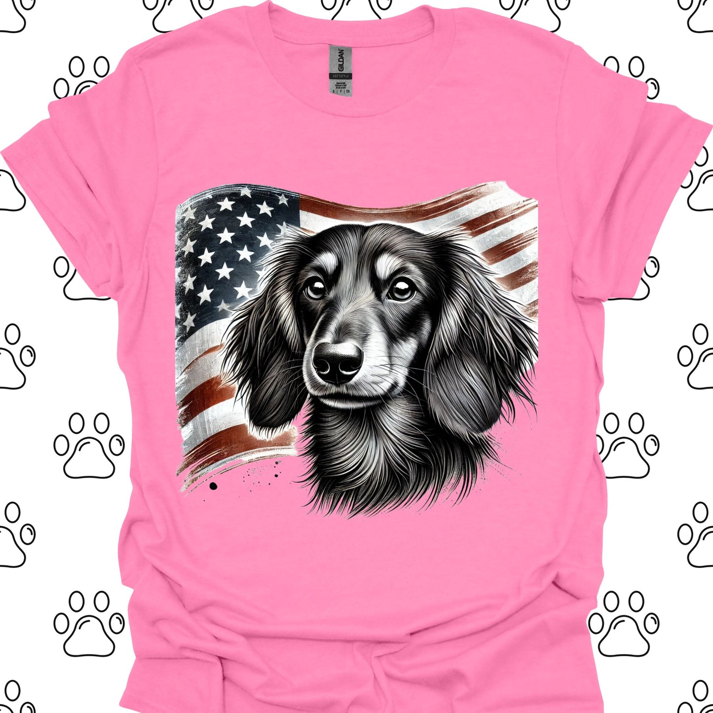 Dachshund American Flag T-Shirt