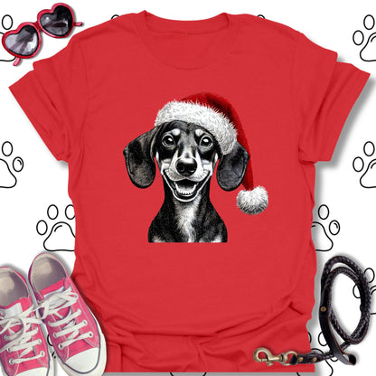 Dachshund Christmas Santa Hat Shirt