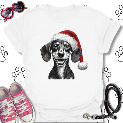 Dachshund Christmas Santa Hat Shirt