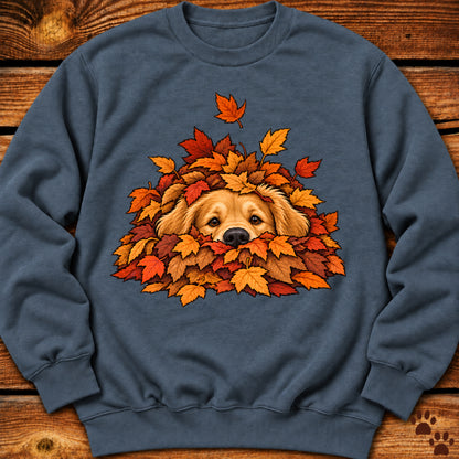 Golden Retriever Leaf Pile Crewneck