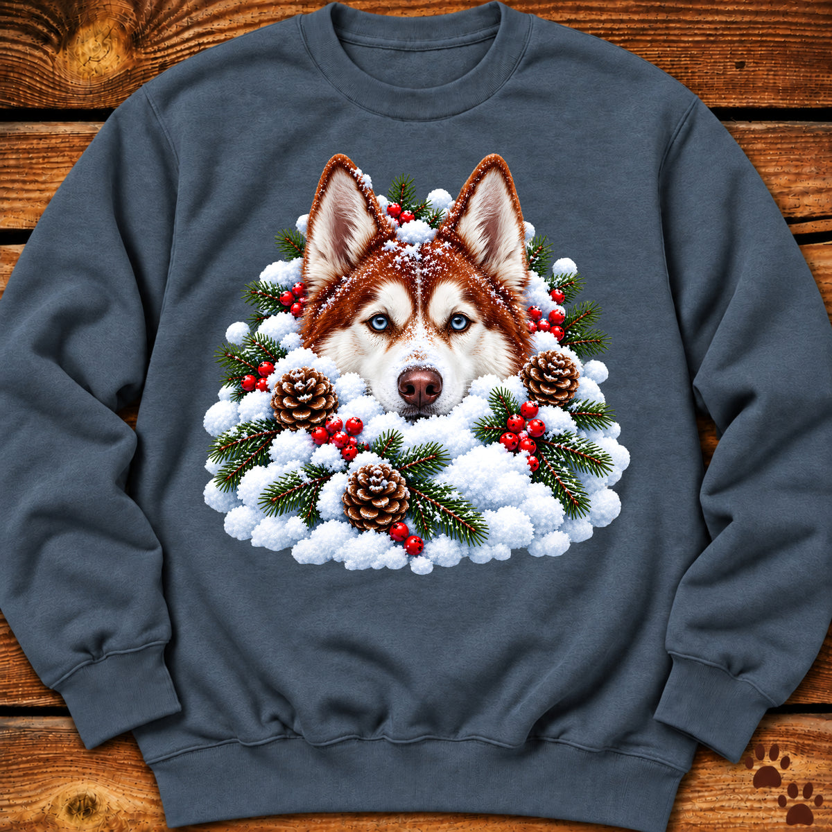 Snowy Husky Winter Sweatshirt