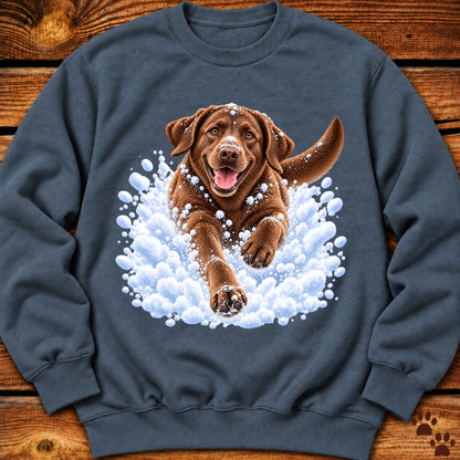 Chocolate Labrador Snow Day Sweatshirt