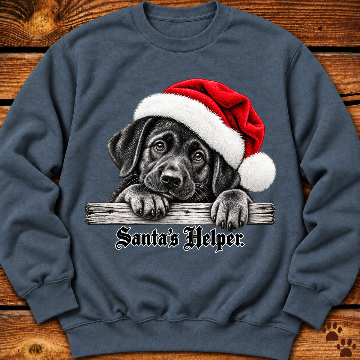 Santa’s Helper Black Labrador Sweatshirt