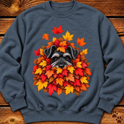 Schnauzer Leaf Pile Crewneck