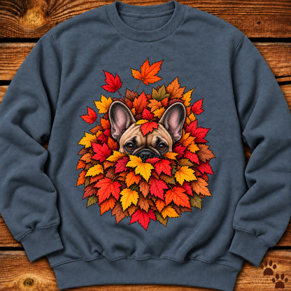French (Frenchie) Bulldog Leaf Pile Crewneck