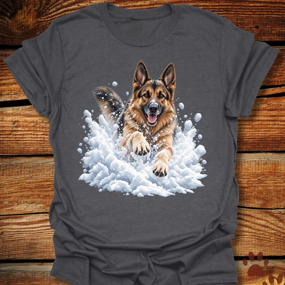 German Shepherd Snow Frolic T-Shirt