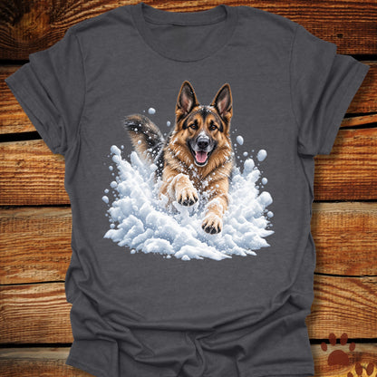 German Shepherd Snow Frolic T-Shirt