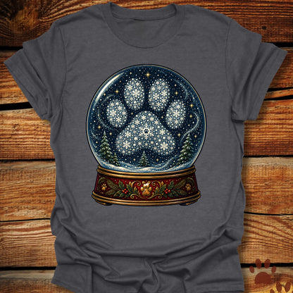 Dog Paw Snow Globe T-Shirt