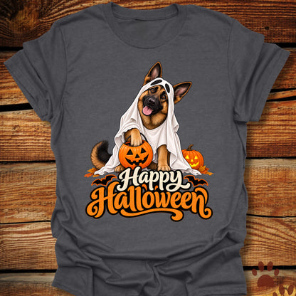 "Happy Halloween" German Shepherd T-Shirt