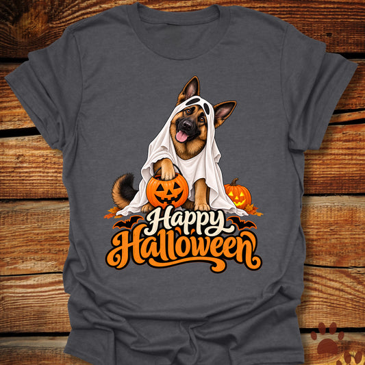 "Happy Halloween" German Shepherd T-Shirt