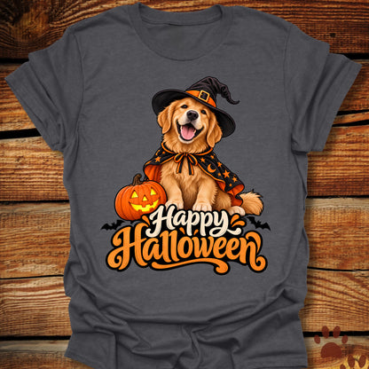 "Happy Halloween" Golden Retriever T-Shirt