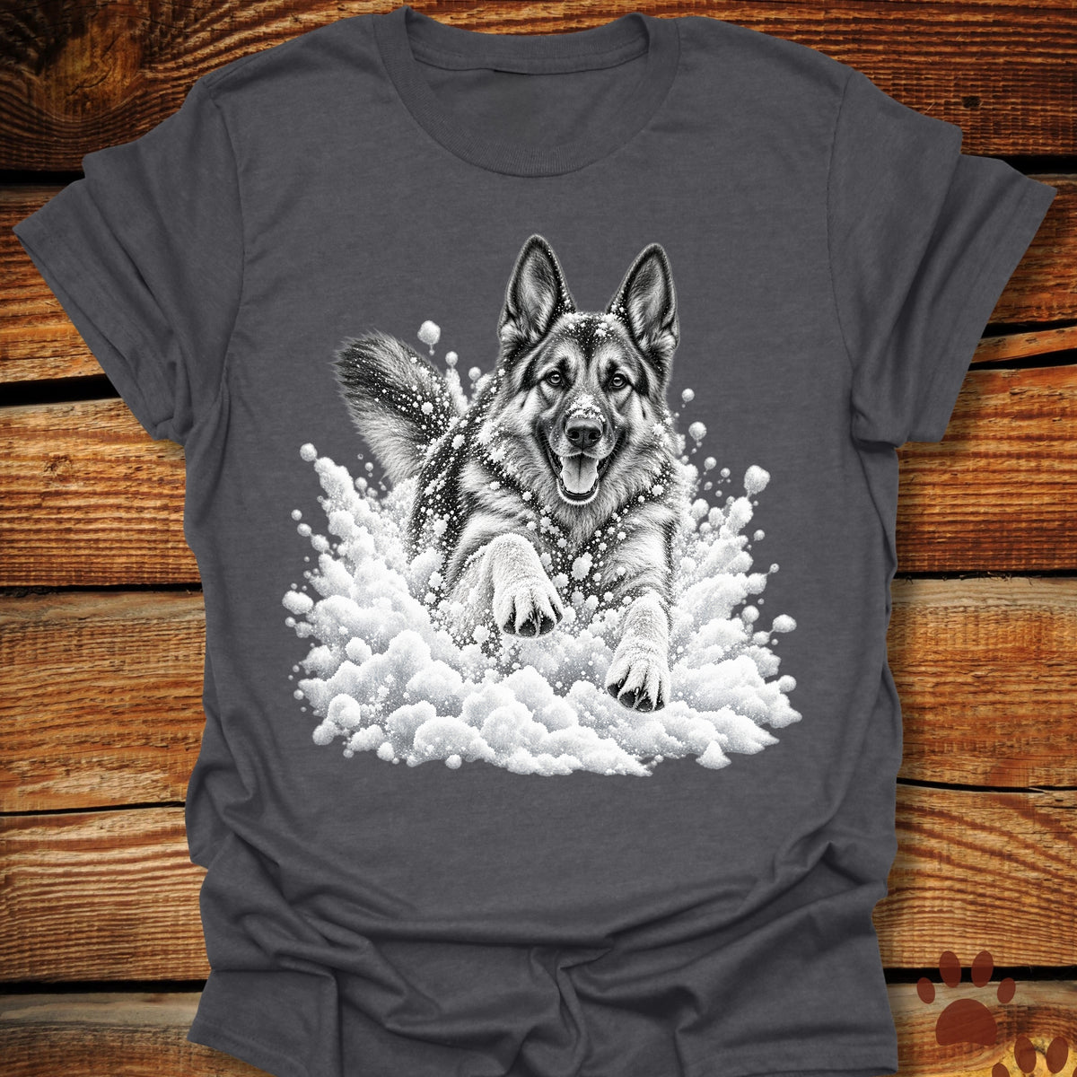 German Shepherd Snow Day T-Shirt