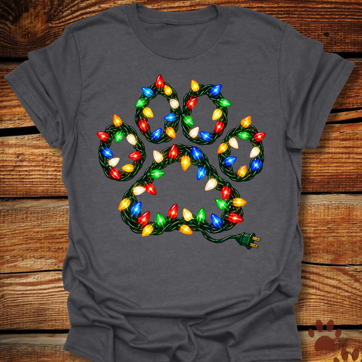 Christmas Light Paw T-Shirt