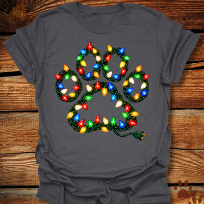 Christmas Light Paw T-Shirt