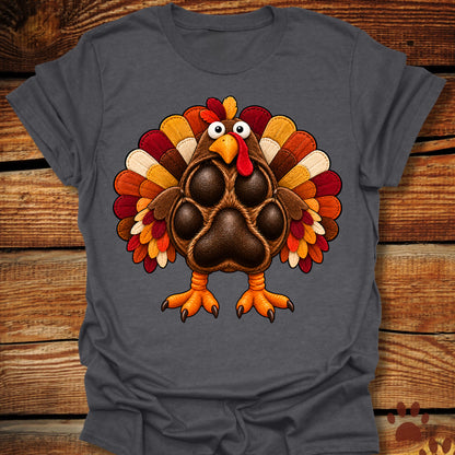 Thanksgiving Turkey Paw T-Shirt