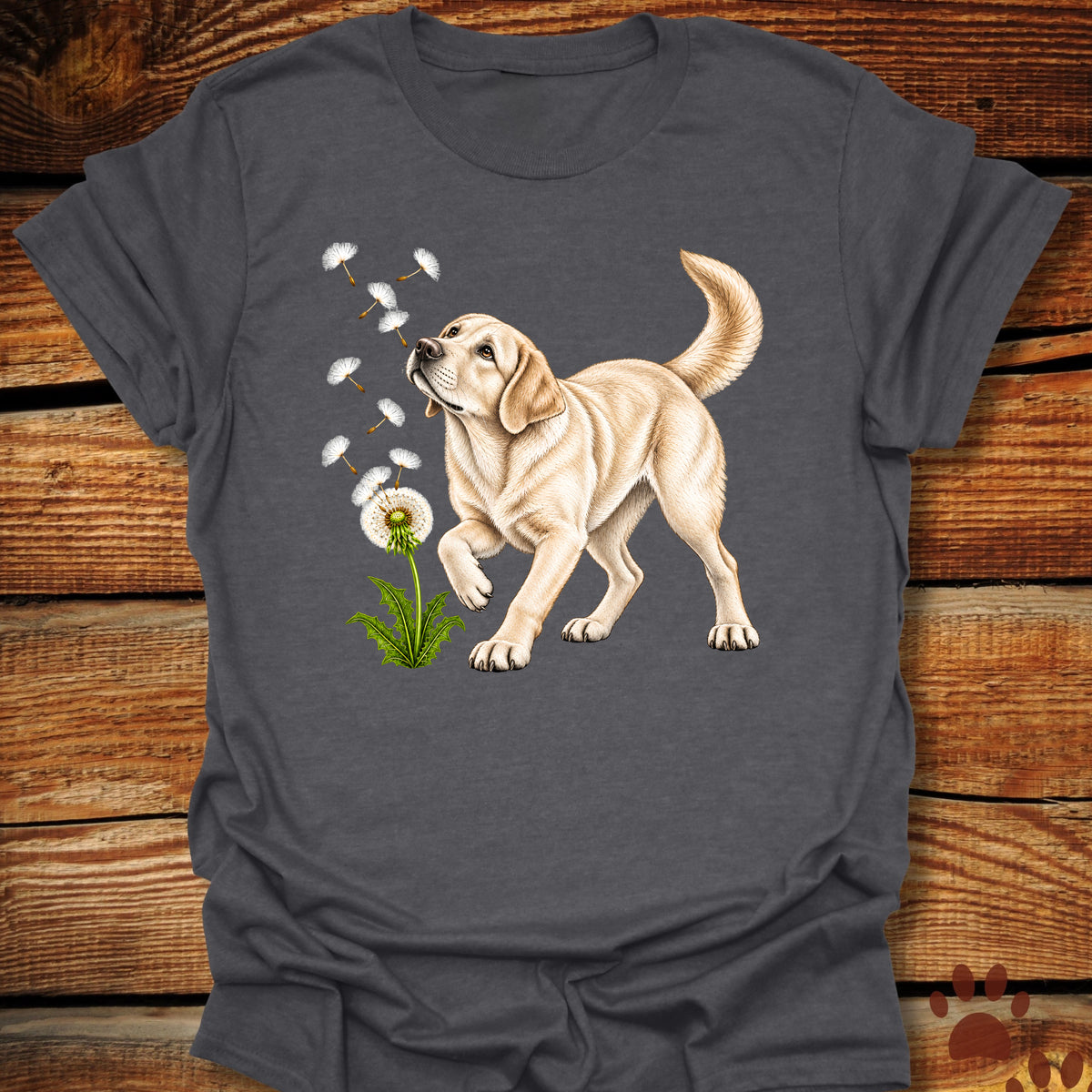 Yellow Labrador Dandelion Wish T-Shirt