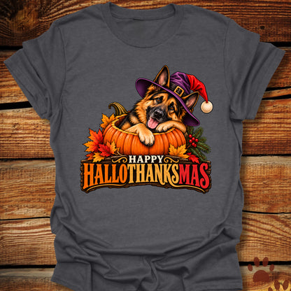 Happy Hallothanksmas German Shepherd T-Shirt