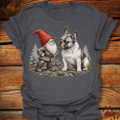 Garden Gnome French Bulldog Standoff T-Shirt