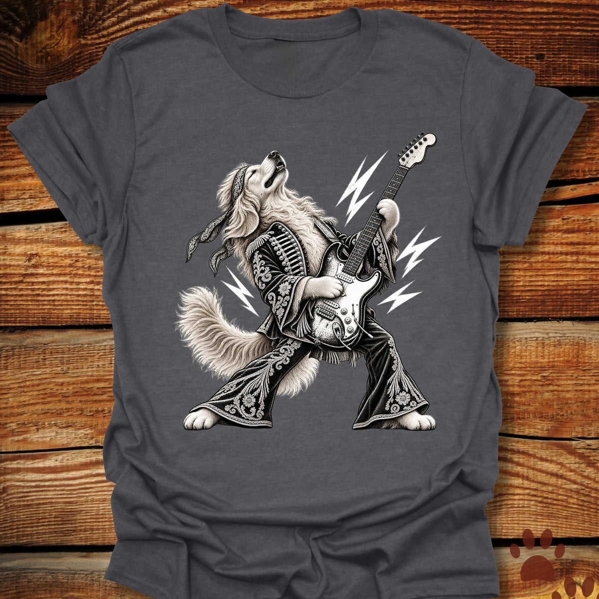 Golden Retriever Guitar Hero T-Shirt