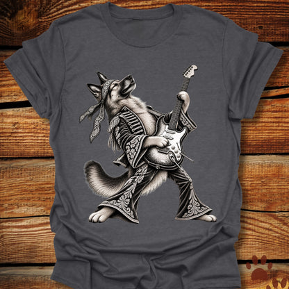 German Shepherd Guitar Hero T-Shirt