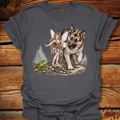 Fairy, Frog and German Shepherd T-Shirt