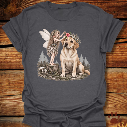 Yellow Lab Fairy Flower Crown T-Shirt