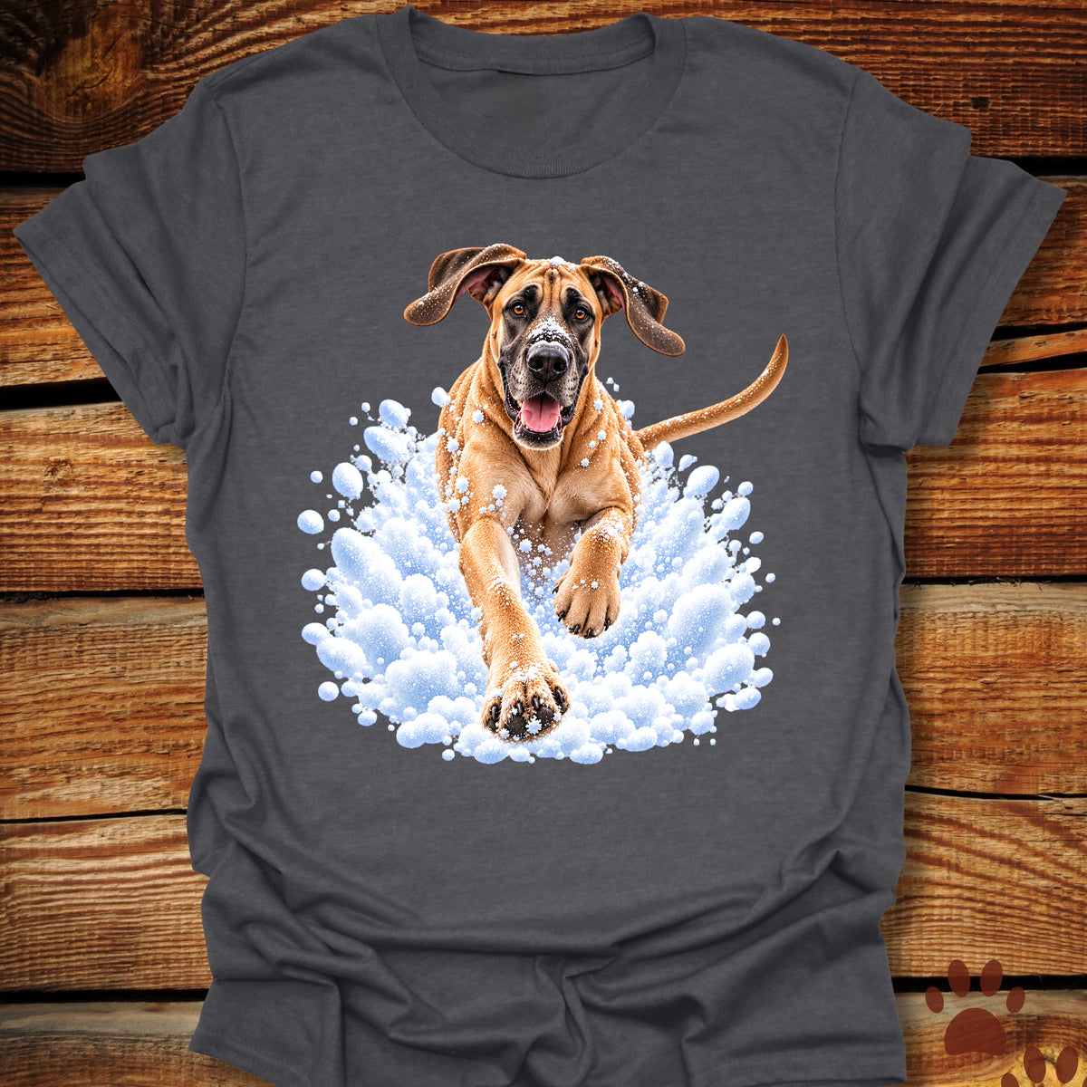 Great Dane Snow Day T-Shirt - Front & Back Print