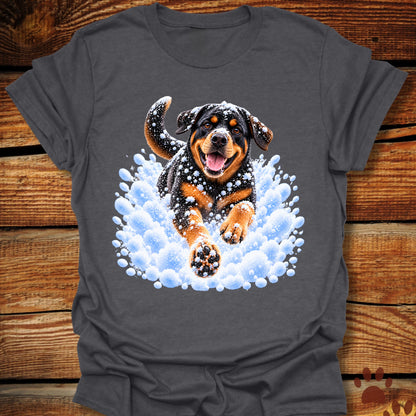 Rottweiler Snow Day T-Shirt - Front & Back Print