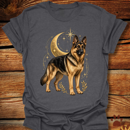 German Shepherd Celestial Moon T-Shirt