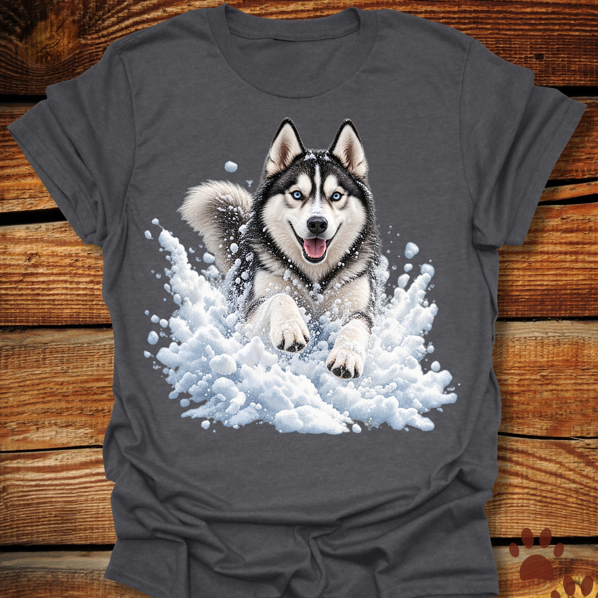 Husky Snow Frolic T-Shirt