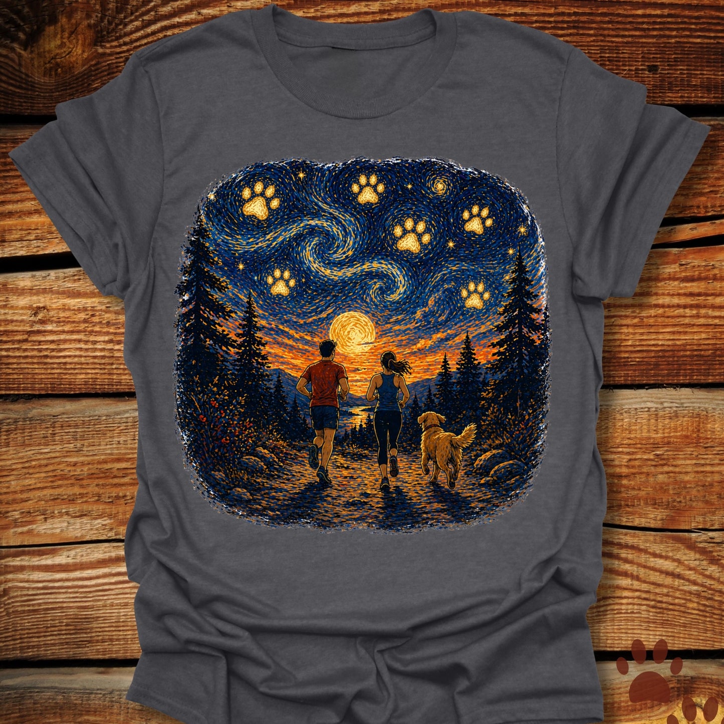Starry Night Sunset Run T-Shirt