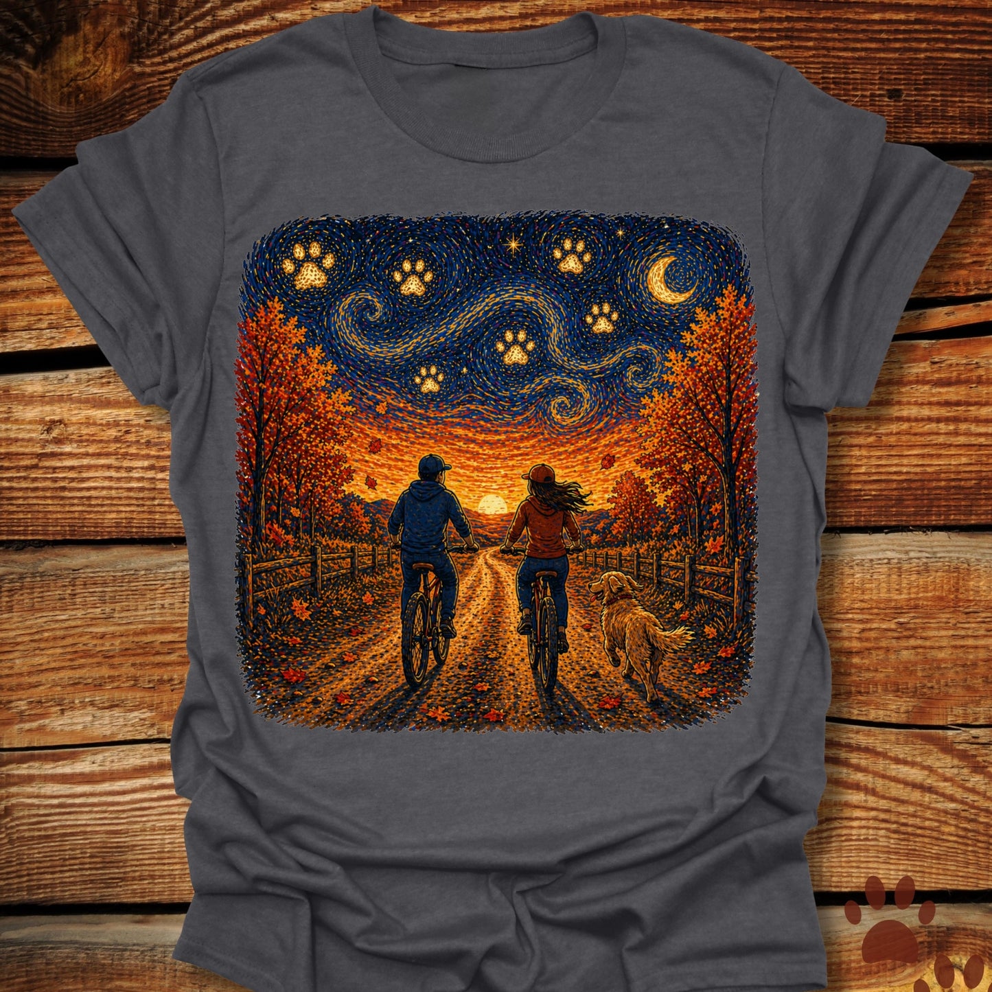 Starry Night Bike Ride T-Shirt