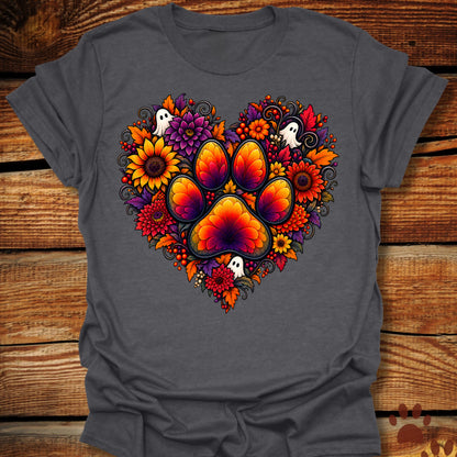 Hidden Ghost Paw Heart T-Shirt
