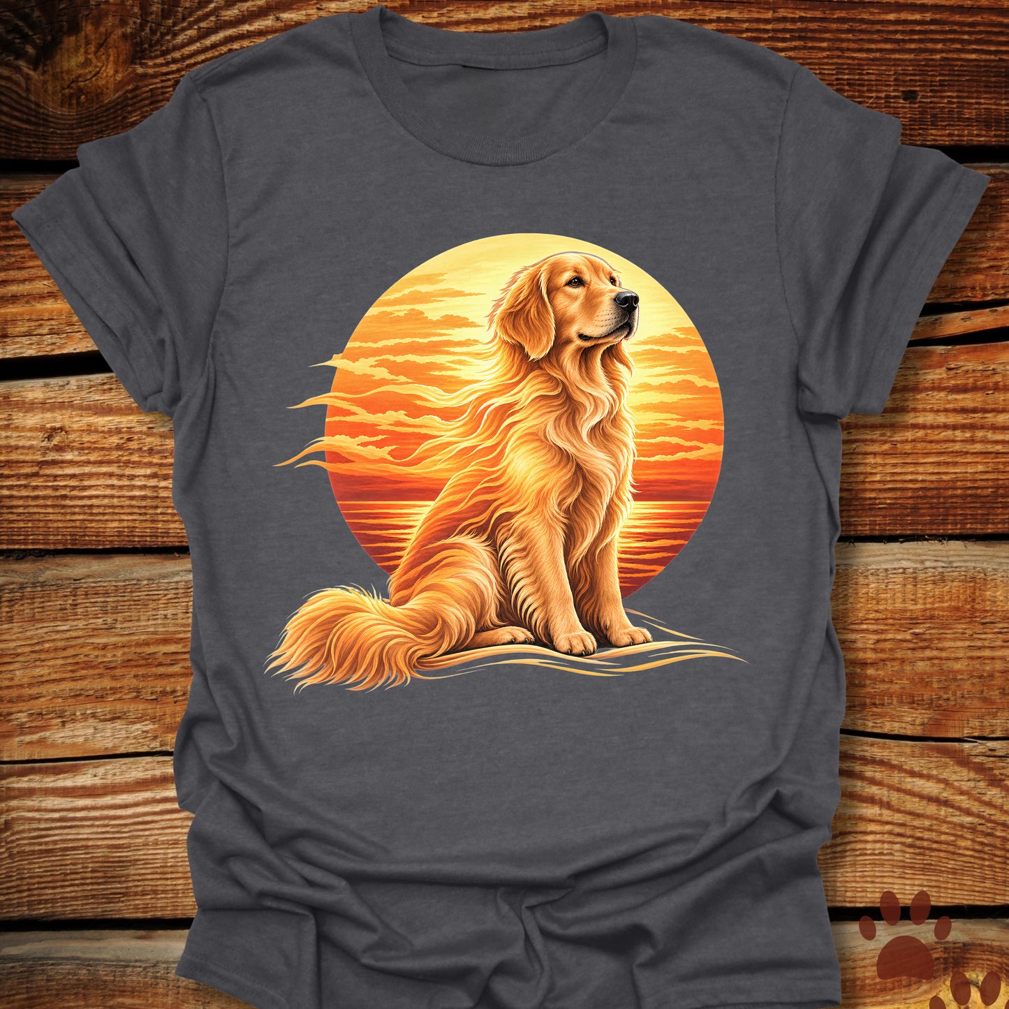 Golden Retriever Sunset T-Shirt
