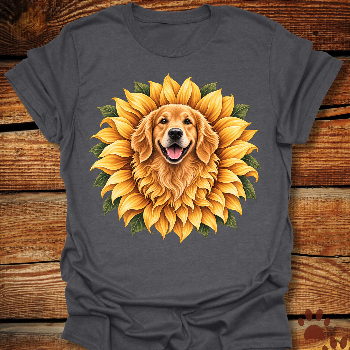 Golden Retriever Sunflower T-Shirt