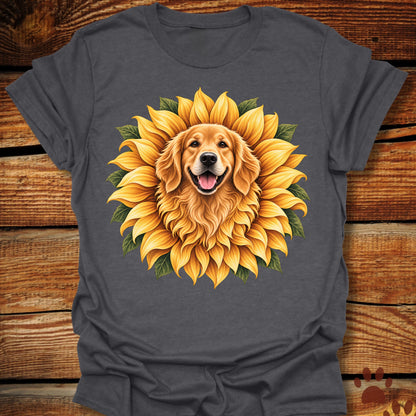 Golden Retriever Sunflower T-Shirt
