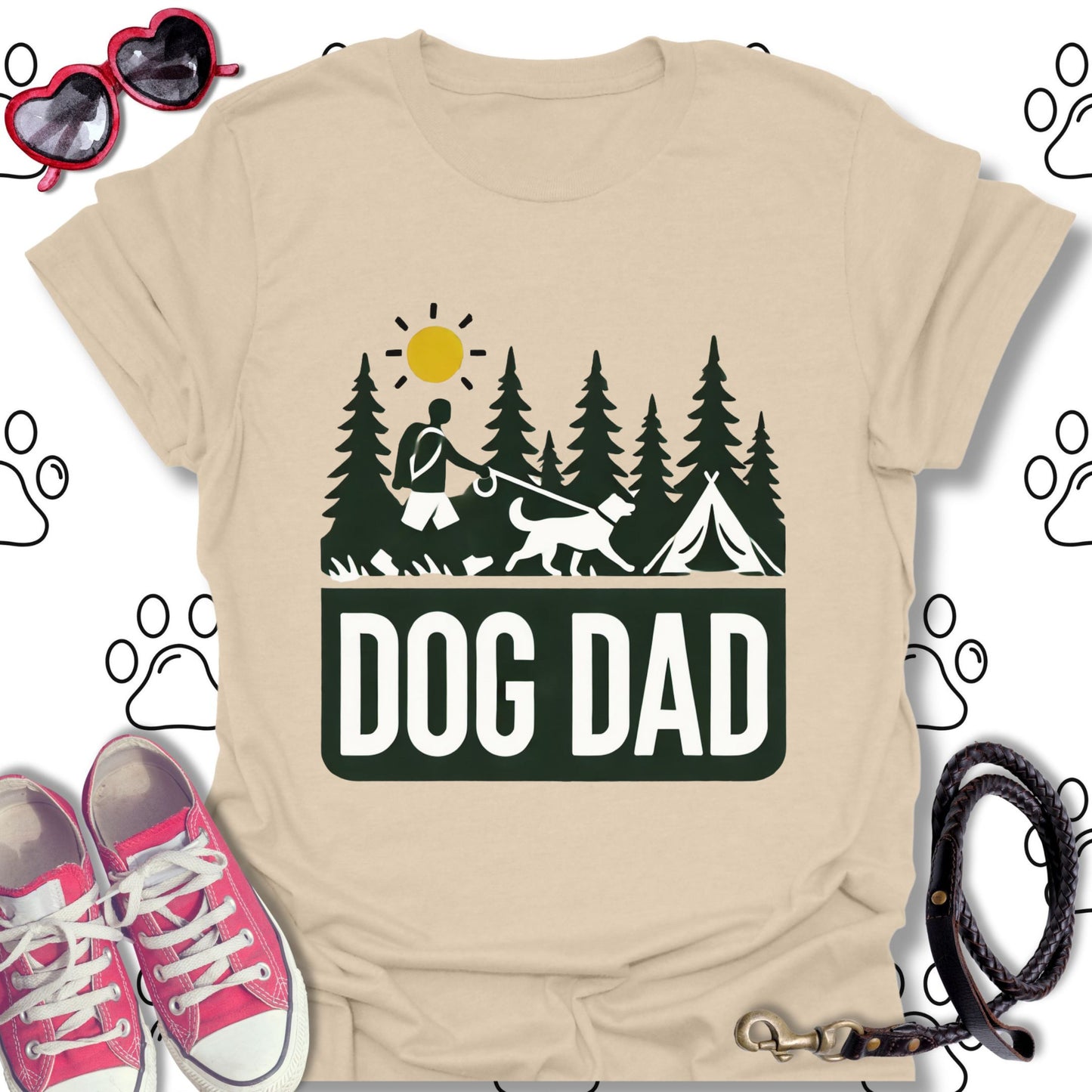 Dog Dad Camping Shirt