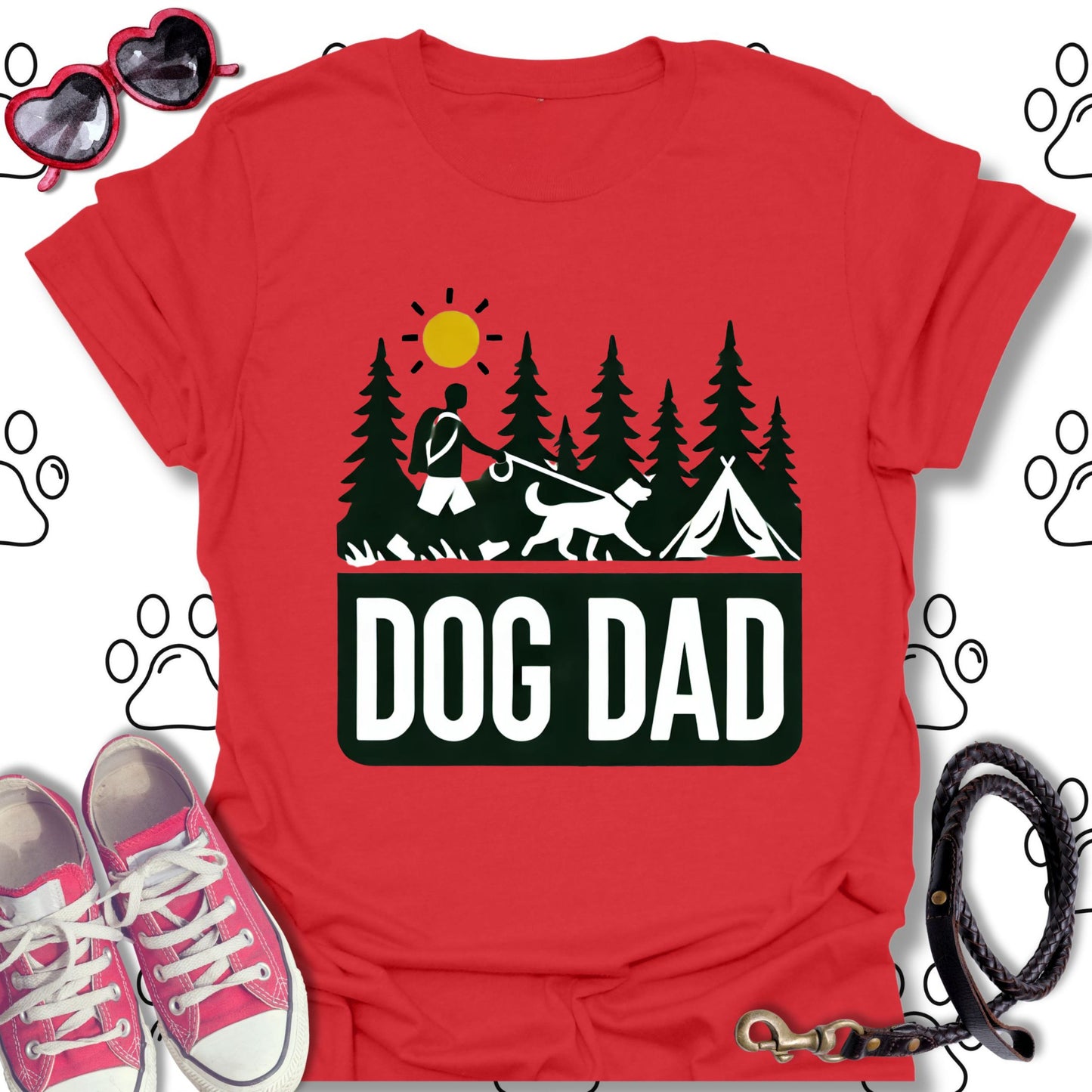 Dog Dad Camping Shirt