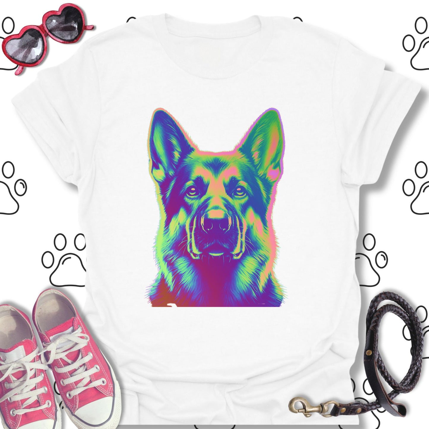 Psychedelic German Shepherd