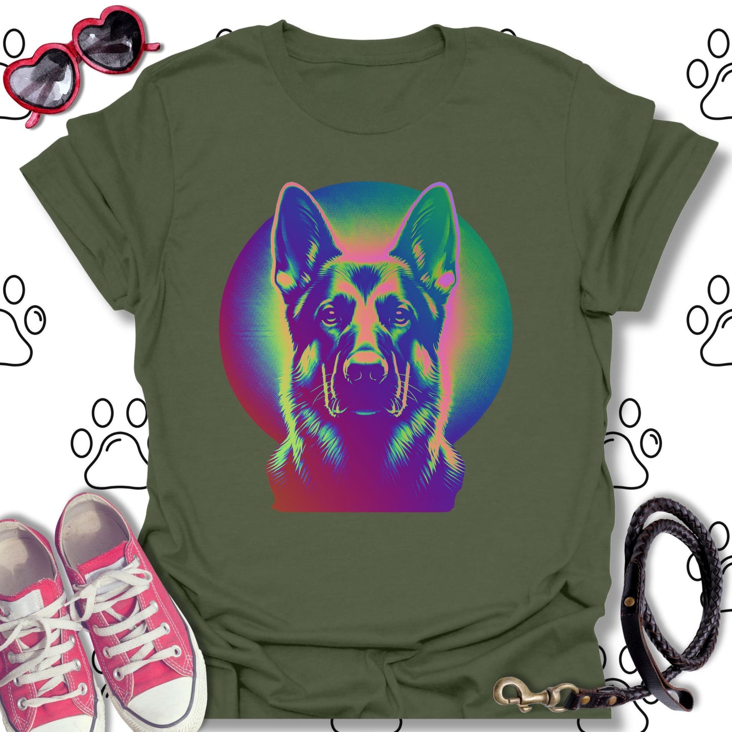 Trippy German Shepherd