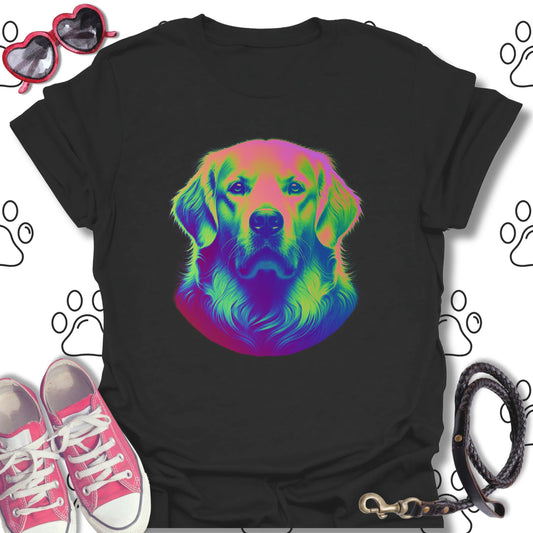 Colorful Psychedelic Golden Retriever