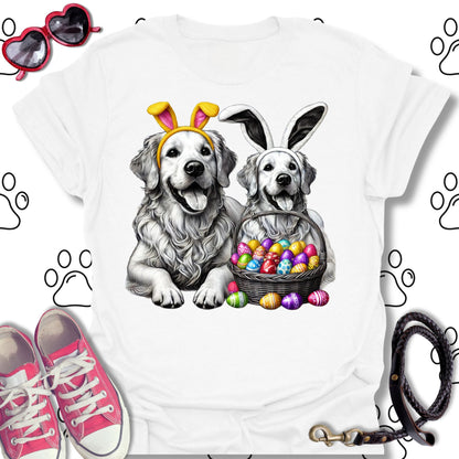 Golden Retriever Pair Easter Bunny T-Shirt