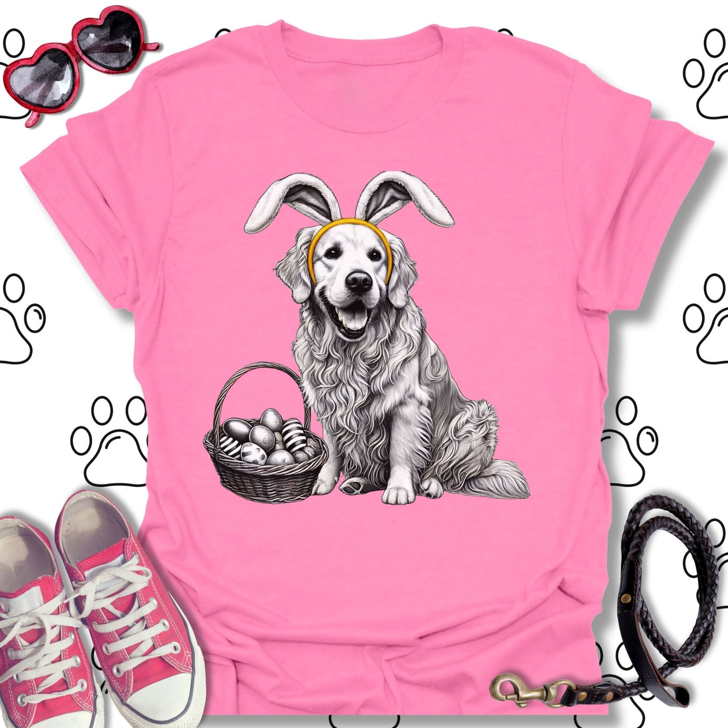 Golden Retriever Easter Bunny T-Shirt