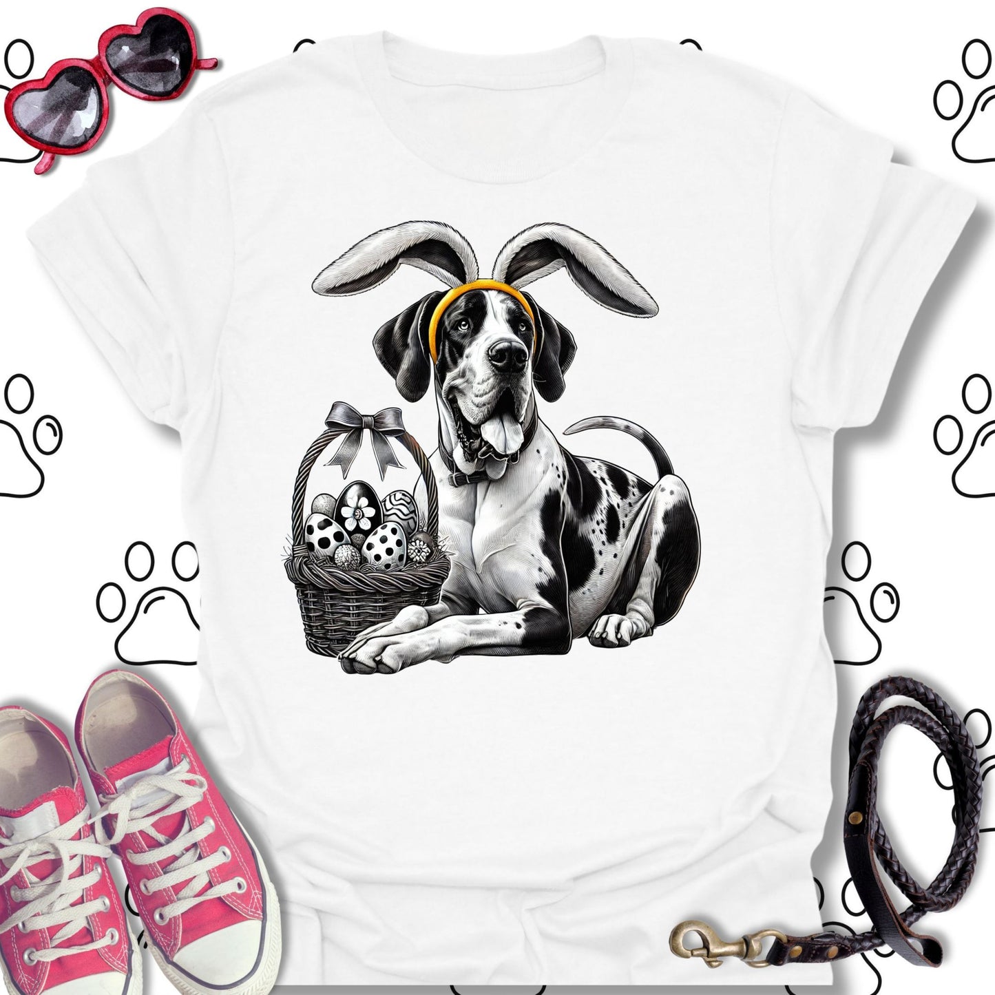 Great Dane Easter Bunny T-Shirt