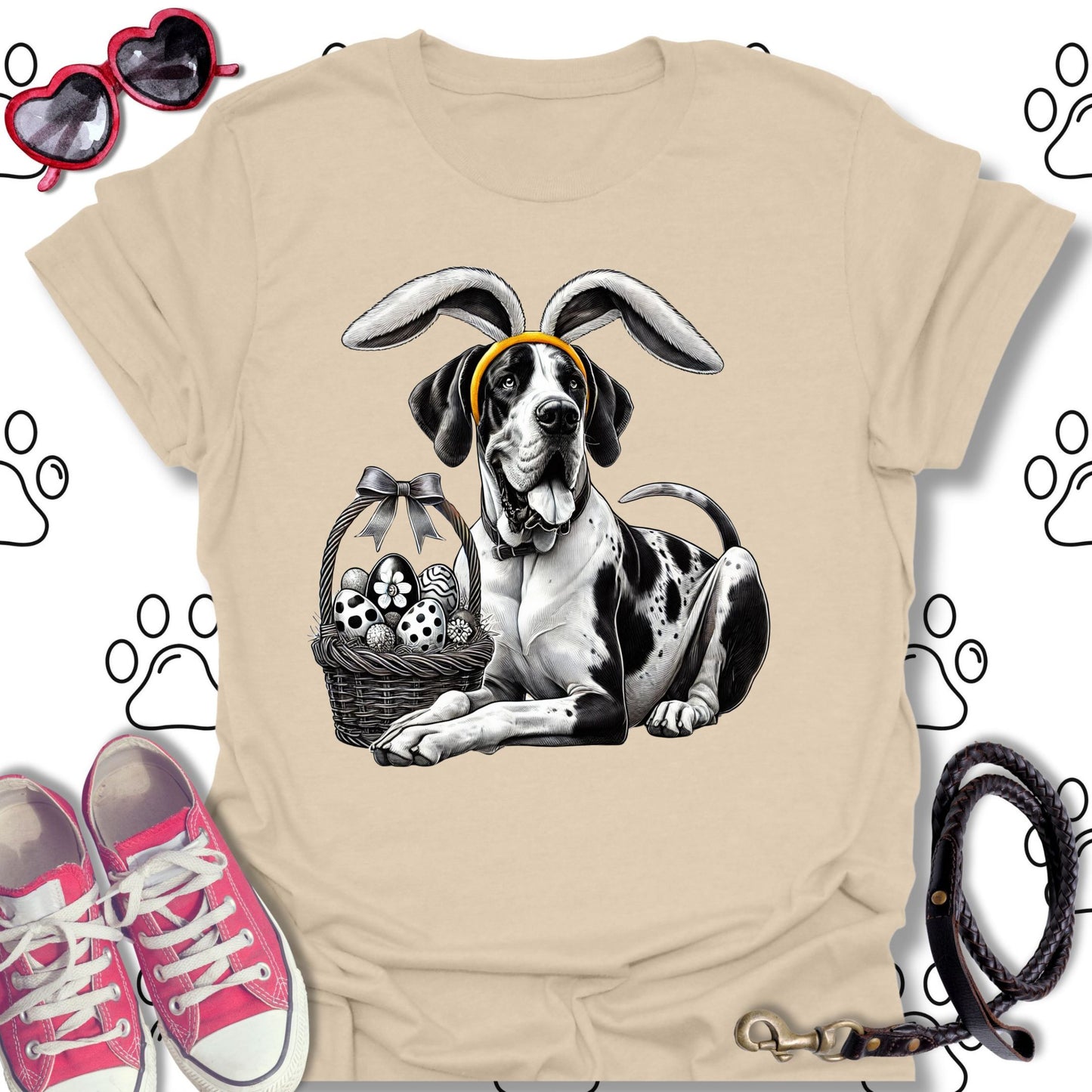 Great Dane Easter Bunny T-Shirt