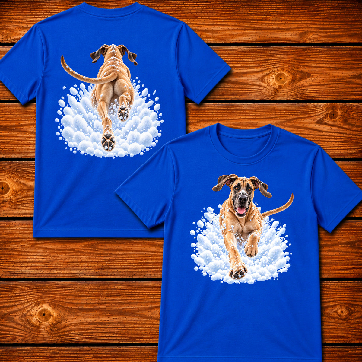 Great Dane Snow Day T-Shirt - Front & Back Print