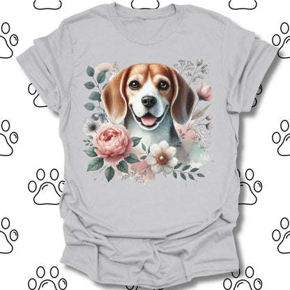 Beagle Floral Watercolor T-Shirt